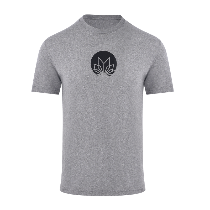 A grey Mantra shirt with the Mantra Labs logo on the chest.