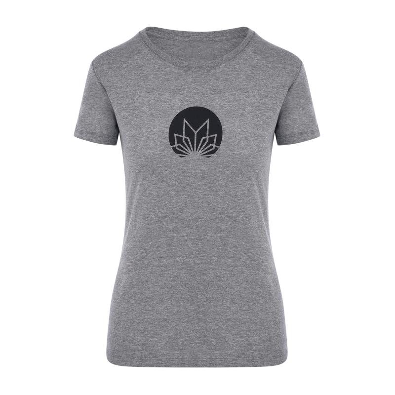 Women's grey heather gym t-shirt from Mantra Labs.